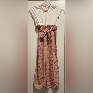 Girls Floral Blush One-Piece Romper